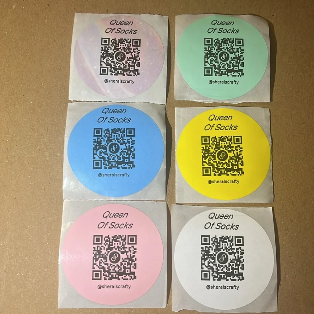 (50) 2” Qr Code Stickers 15 Colors Available